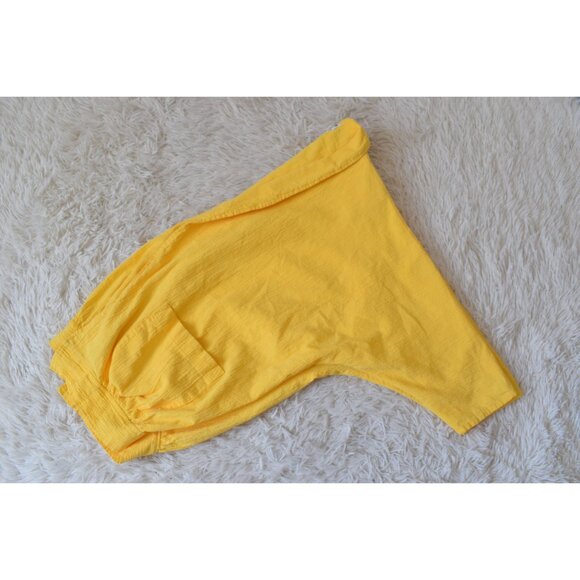 Vintge 80s Bright Yellow All Cotton‎ Blazer Coat size L - Picture 6 of 10